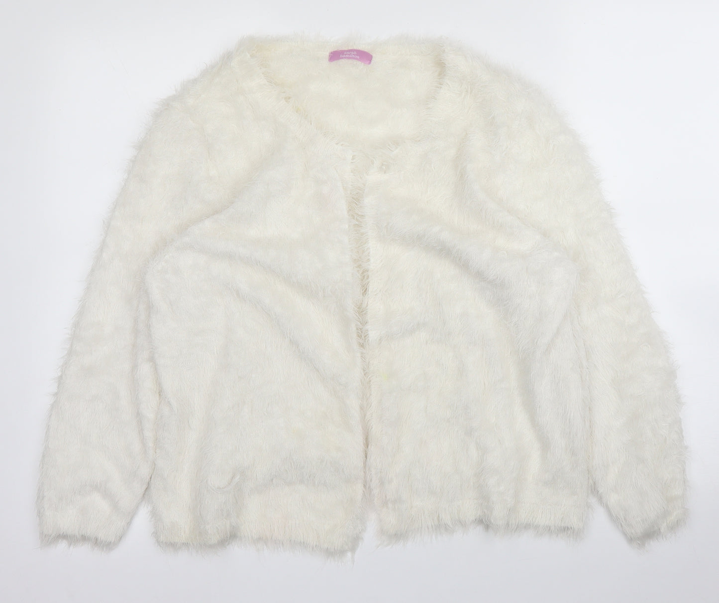 Sarah Hamilton Womens White   Cardigan Jumper Size XL