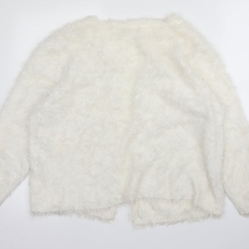 Sarah Hamilton Womens White   Cardigan Jumper Size XL