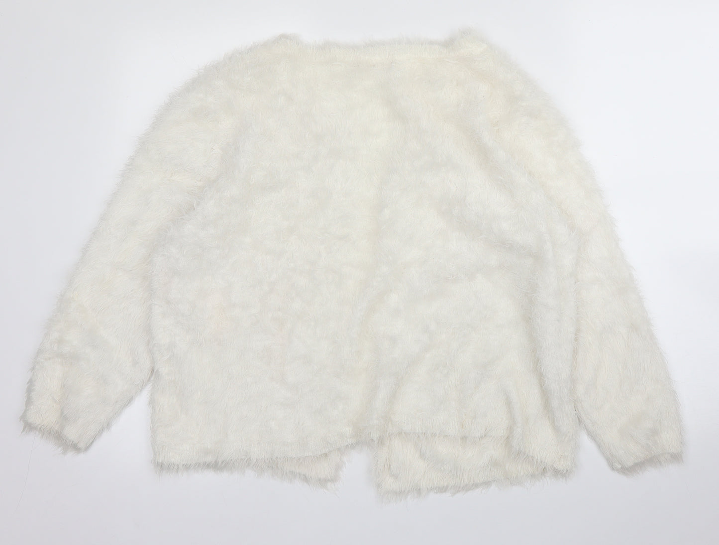 Sarah Hamilton Womens White   Cardigan Jumper Size XL