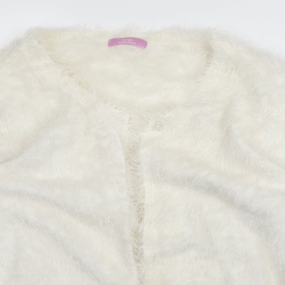 Sarah Hamilton Womens White   Cardigan Jumper Size XL