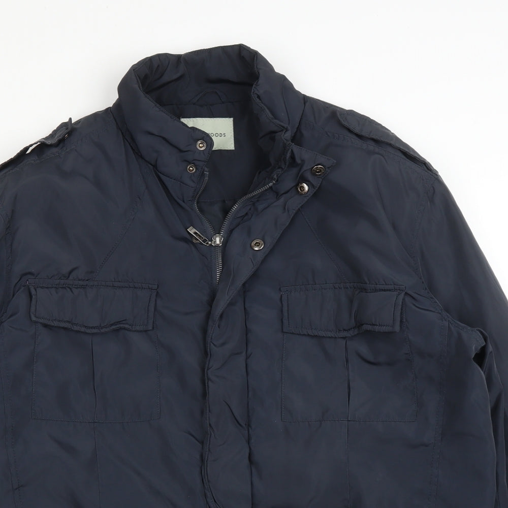 Greenwoods Mens Blue   Military Jacket Coat Size L