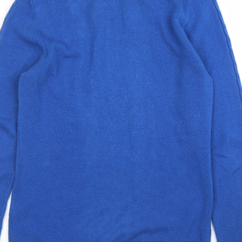 Preworn Womens Blue Argyle/Diamond  Pullover Jumper Size M
