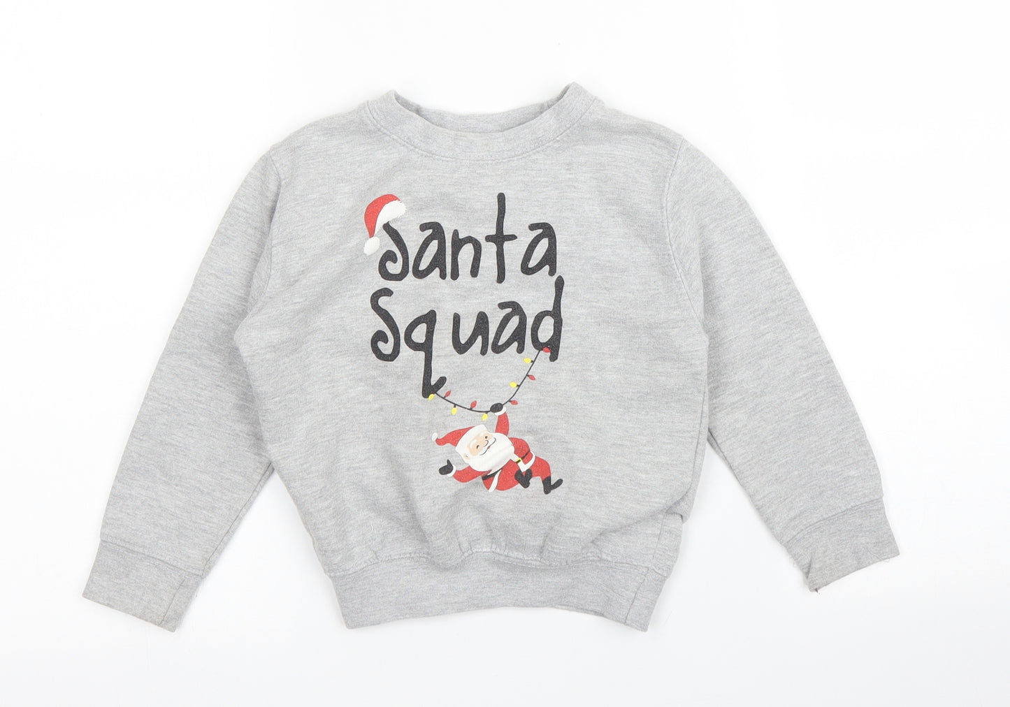 London Co Girls Grey   Pullover Jumper Size 3 Years  - Christmas