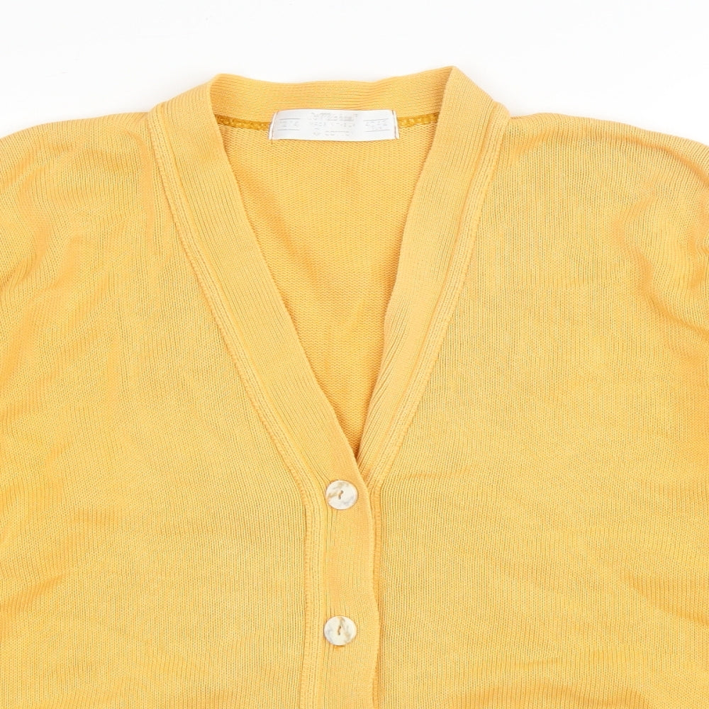 St Michael Womens Yellow   Cardigan Jumper Size 12