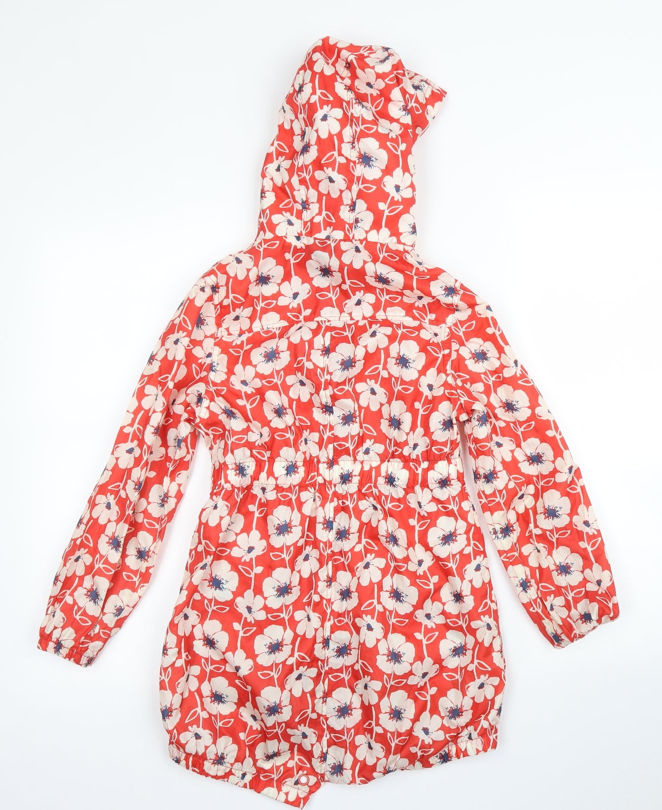 NEXT Girls Red Floral  Rain Coat Coat Size 7 Years