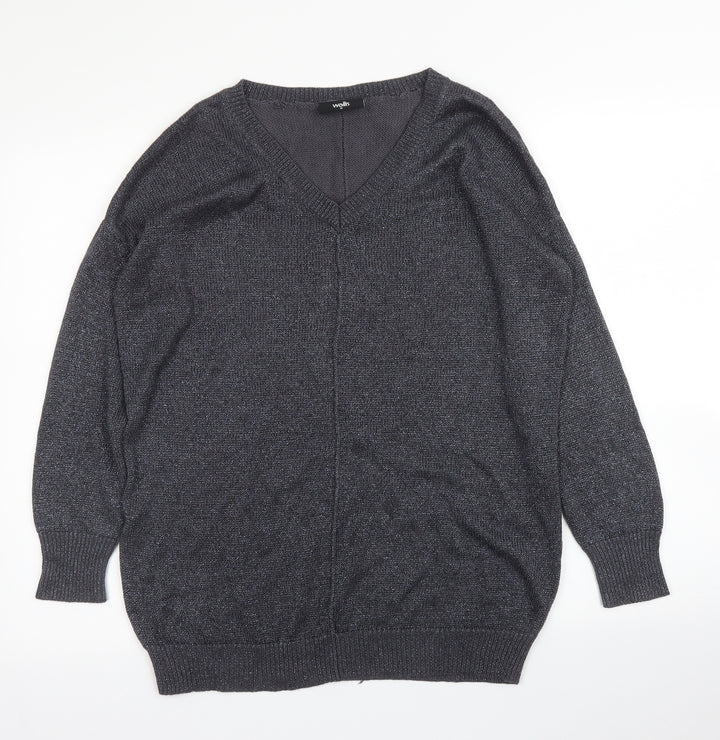 Wallis Womens Grey Pullover Jumper Size M