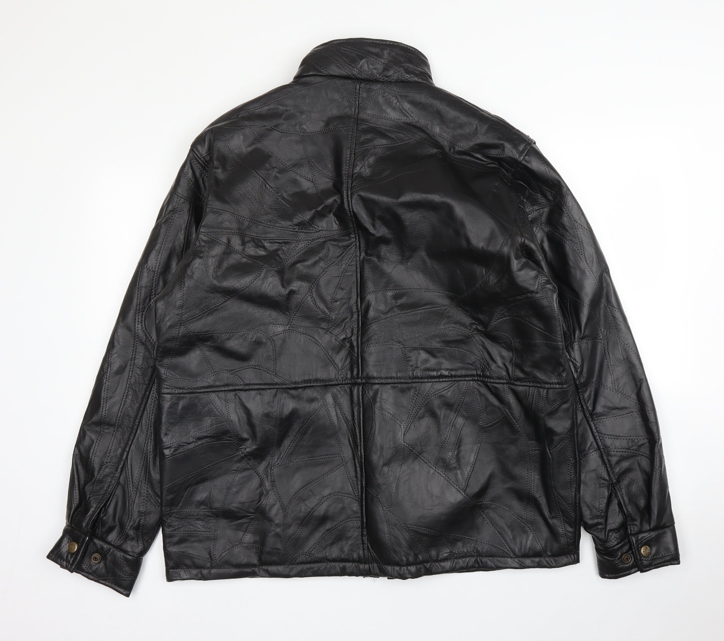 Preworn Mens Black   Biker Coat Size L