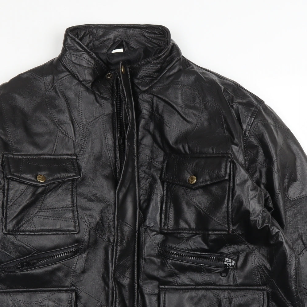 Preworn Mens Black   Biker Coat Size L