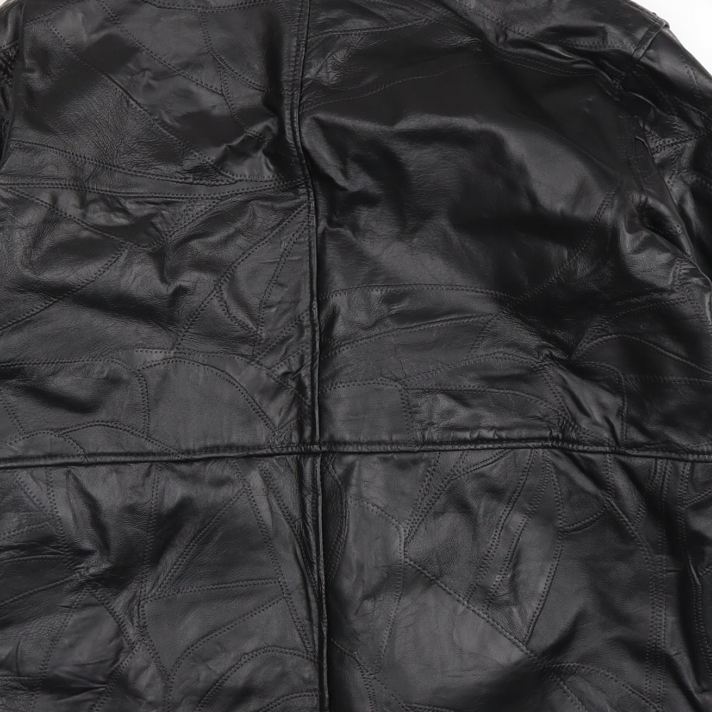 Preworn Mens Black   Biker Coat Size L
