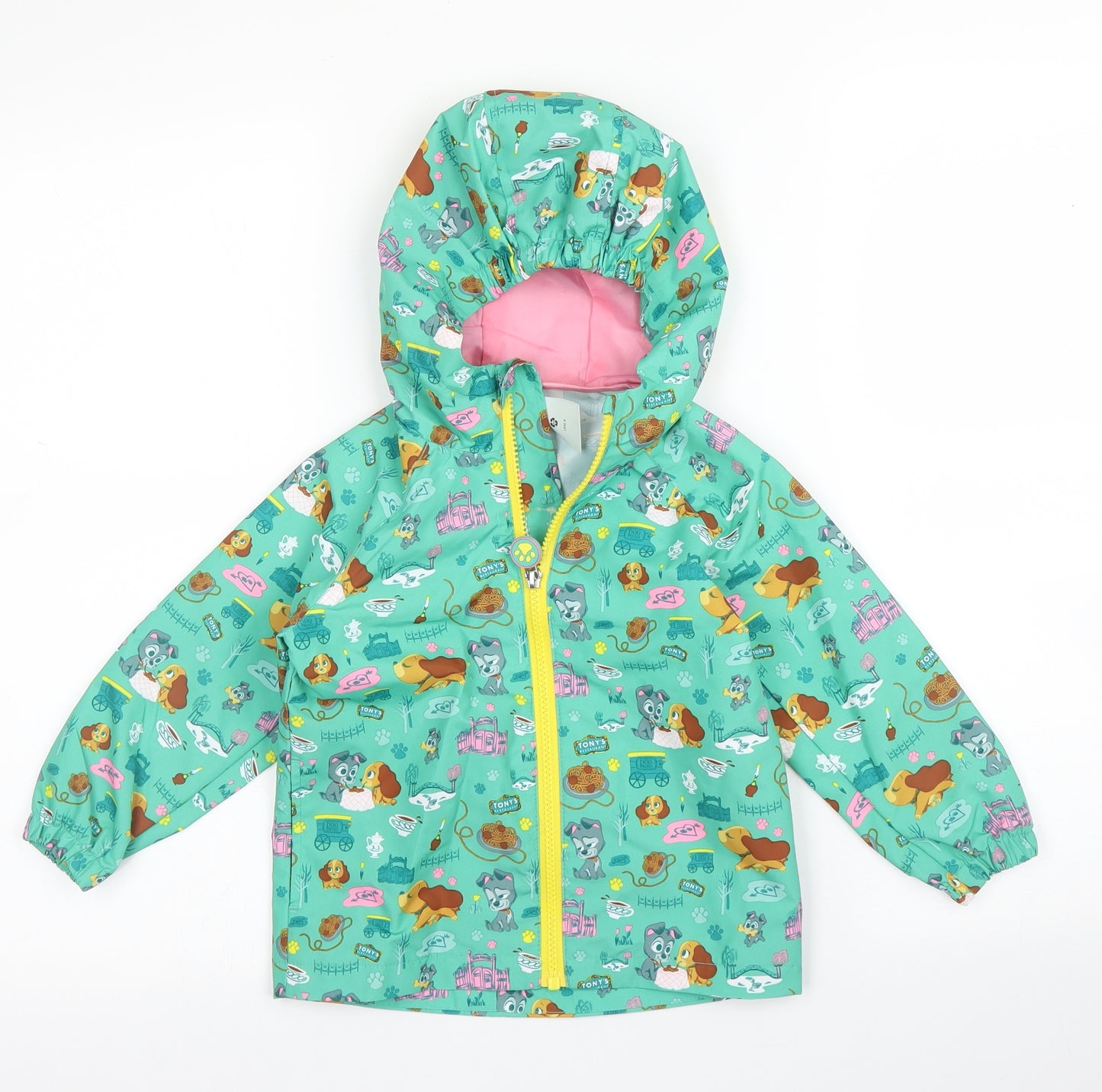 Disney Girls Green   Parka Coat Size 3 Years