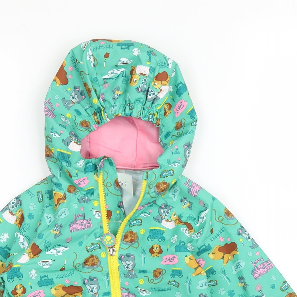Disney Girls Green   Parka Coat Size 3 Years