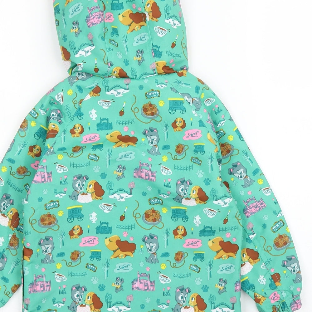 Disney Girls Green   Parka Coat Size 3 Years
