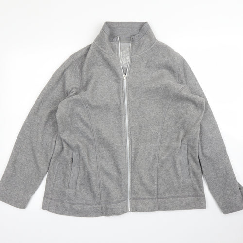 Preworn Womens Grey  Fleece Full Zip Jumper Size L