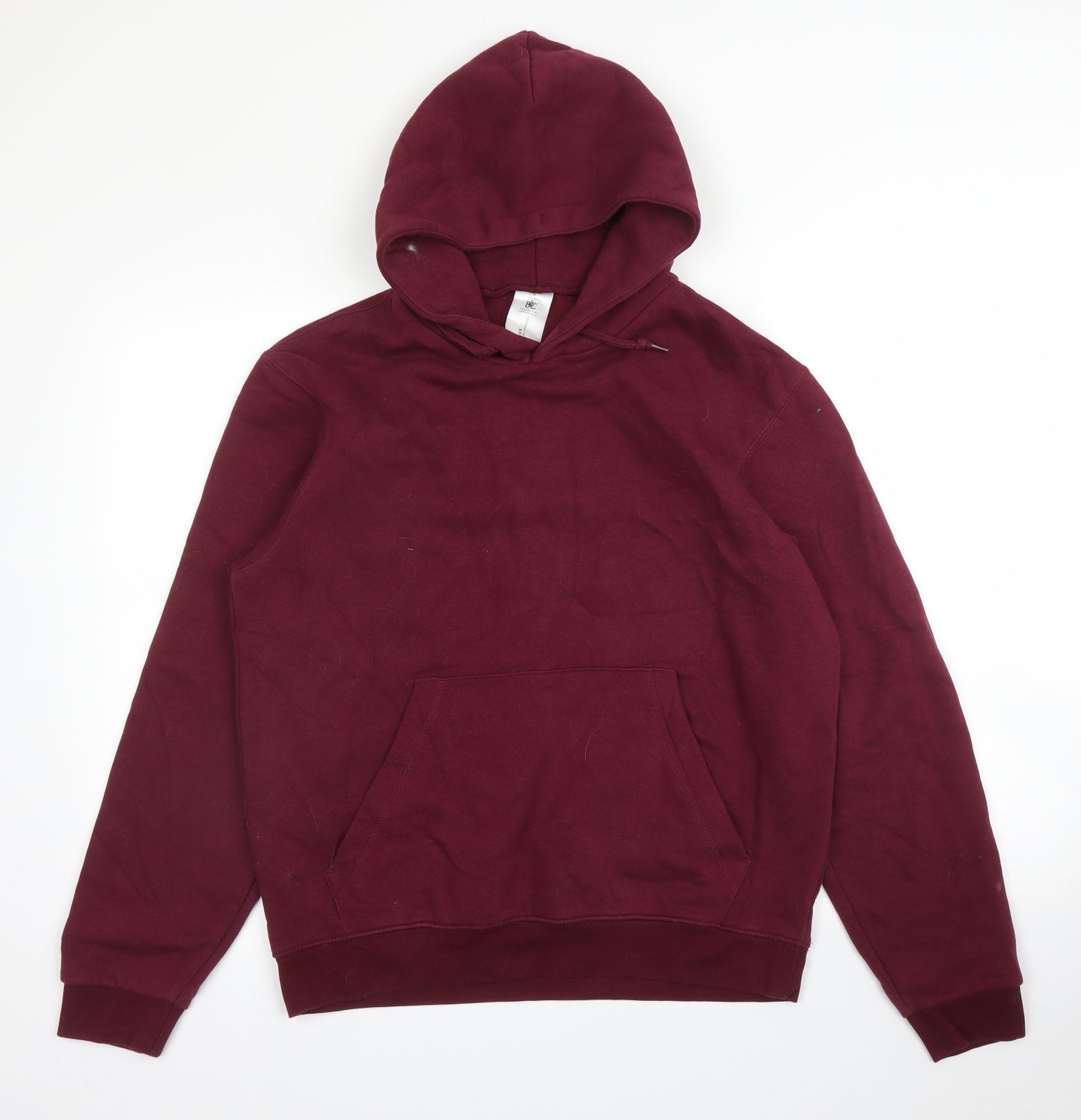 B&C Mens Purple   Pullover Hoodie Size S