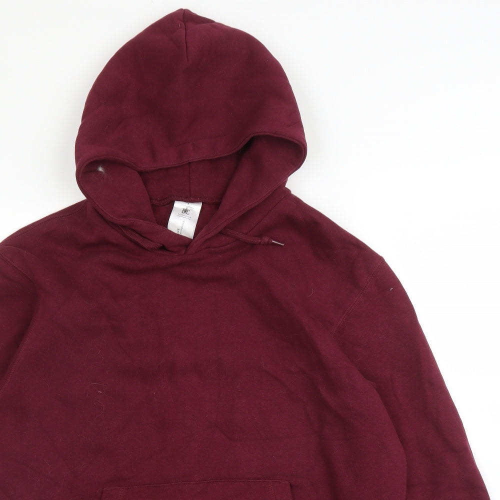 B&C Mens Purple   Pullover Hoodie Size S