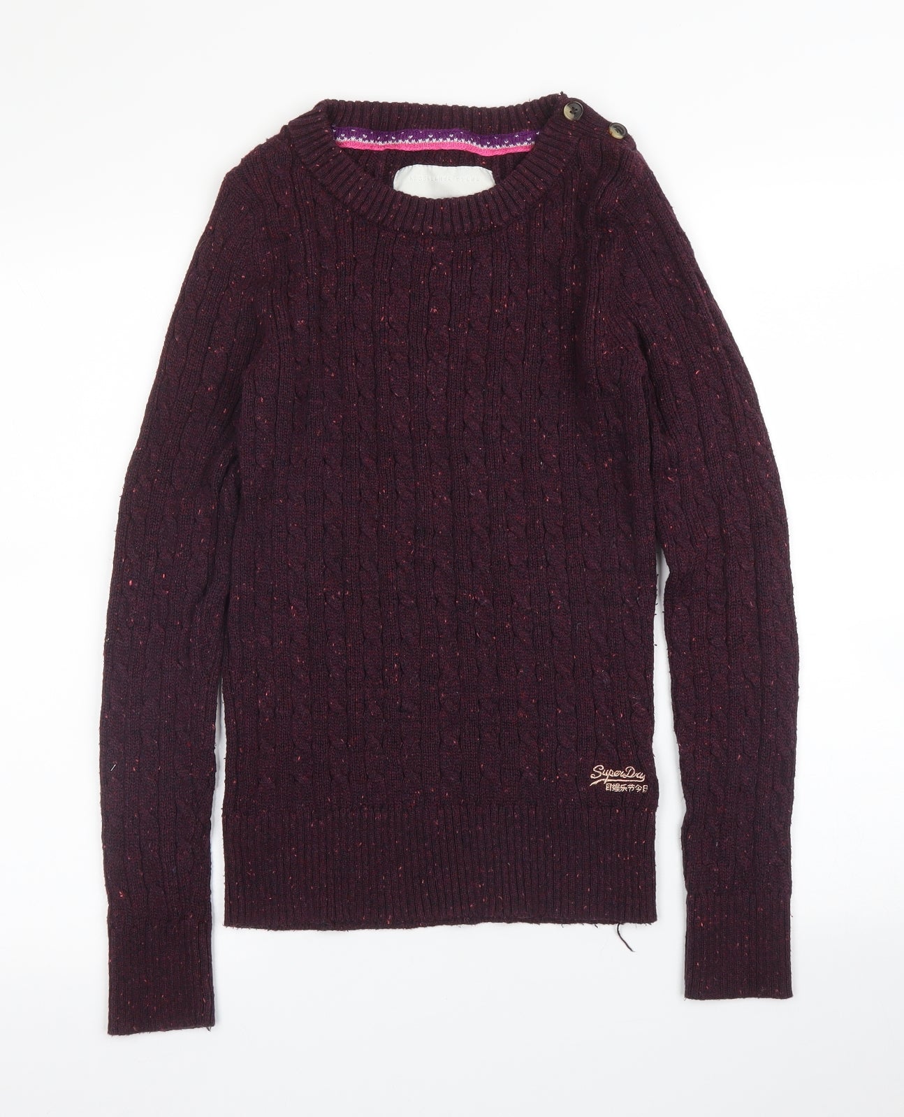 Superdry Womens Purple   Pullover Jumper Size M