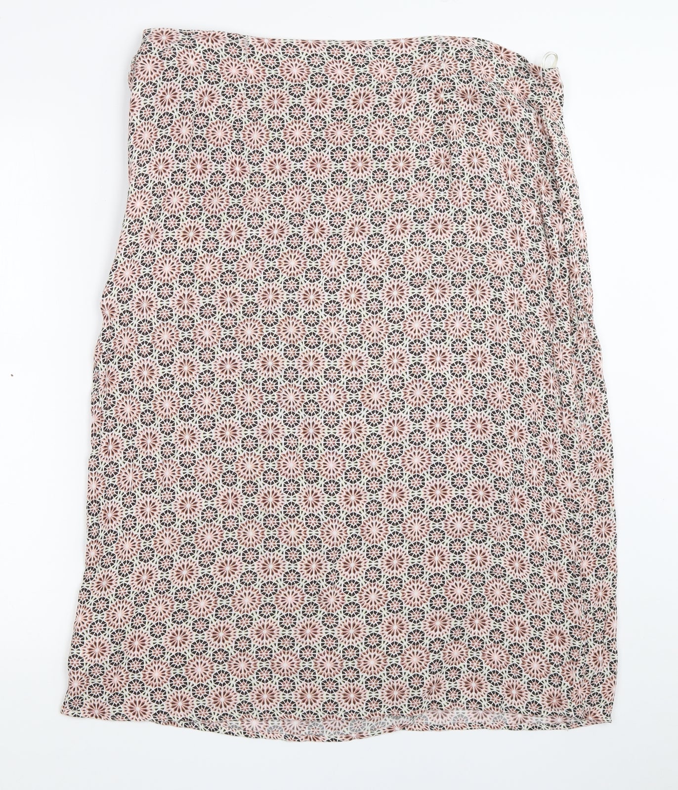 Principles Womens Pink Geometric  Wrap Skirt Size 16