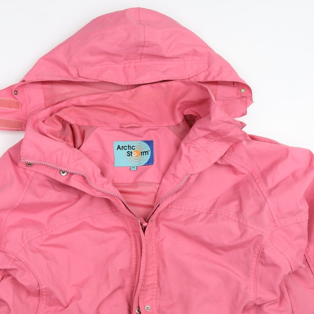 Arctic Storm Womens Pink   Windbreaker Coat Size XL