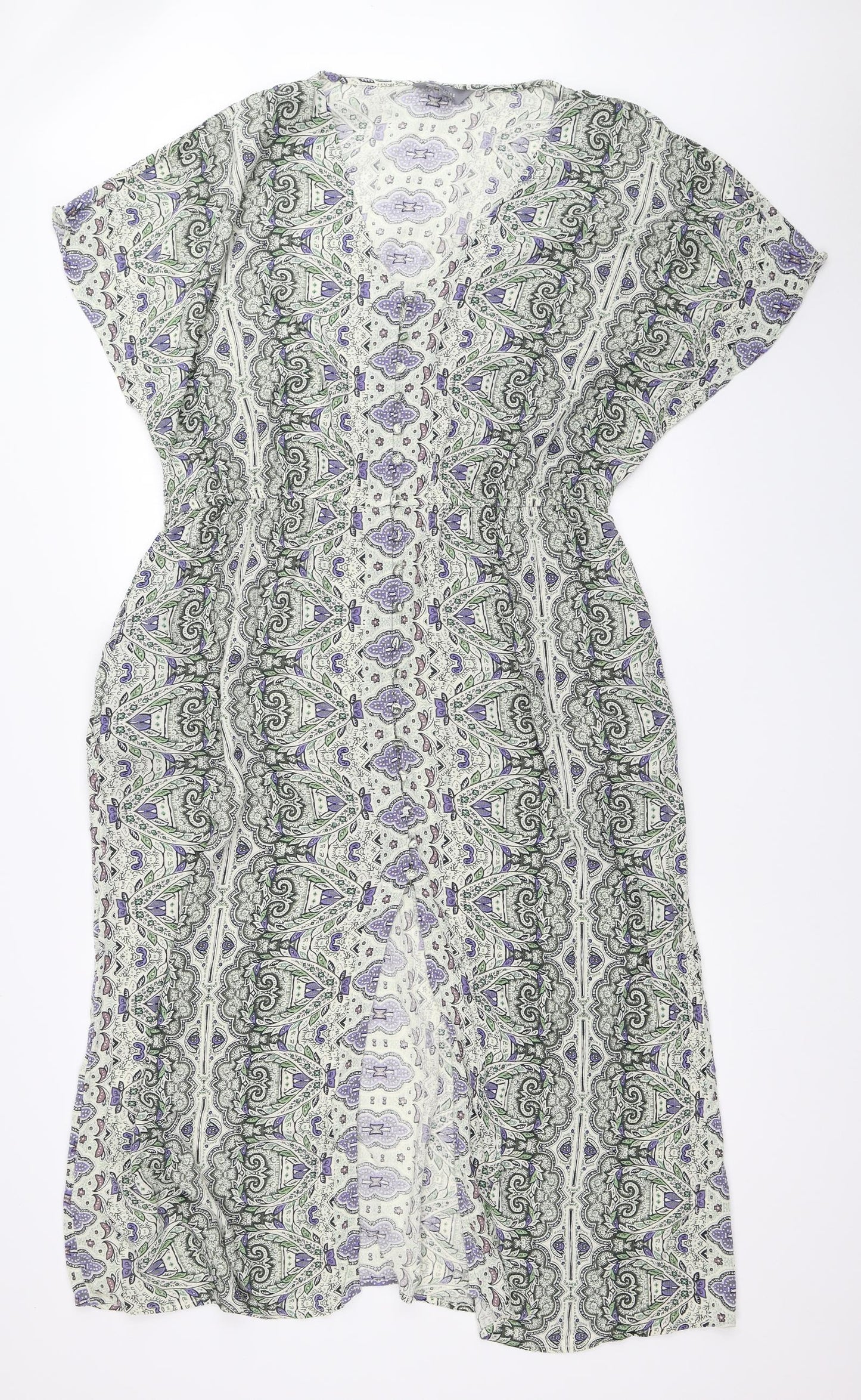 Principles Womens Green Geometric  Shift  Size 16