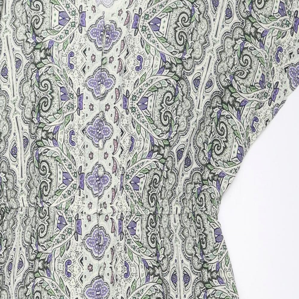 Principles Womens Green Geometric  Shift  Size 16