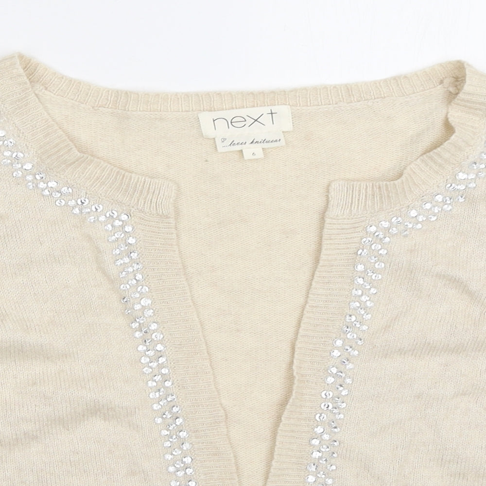 NEXT Womens Ivory   Cardigan Jumper Size 6