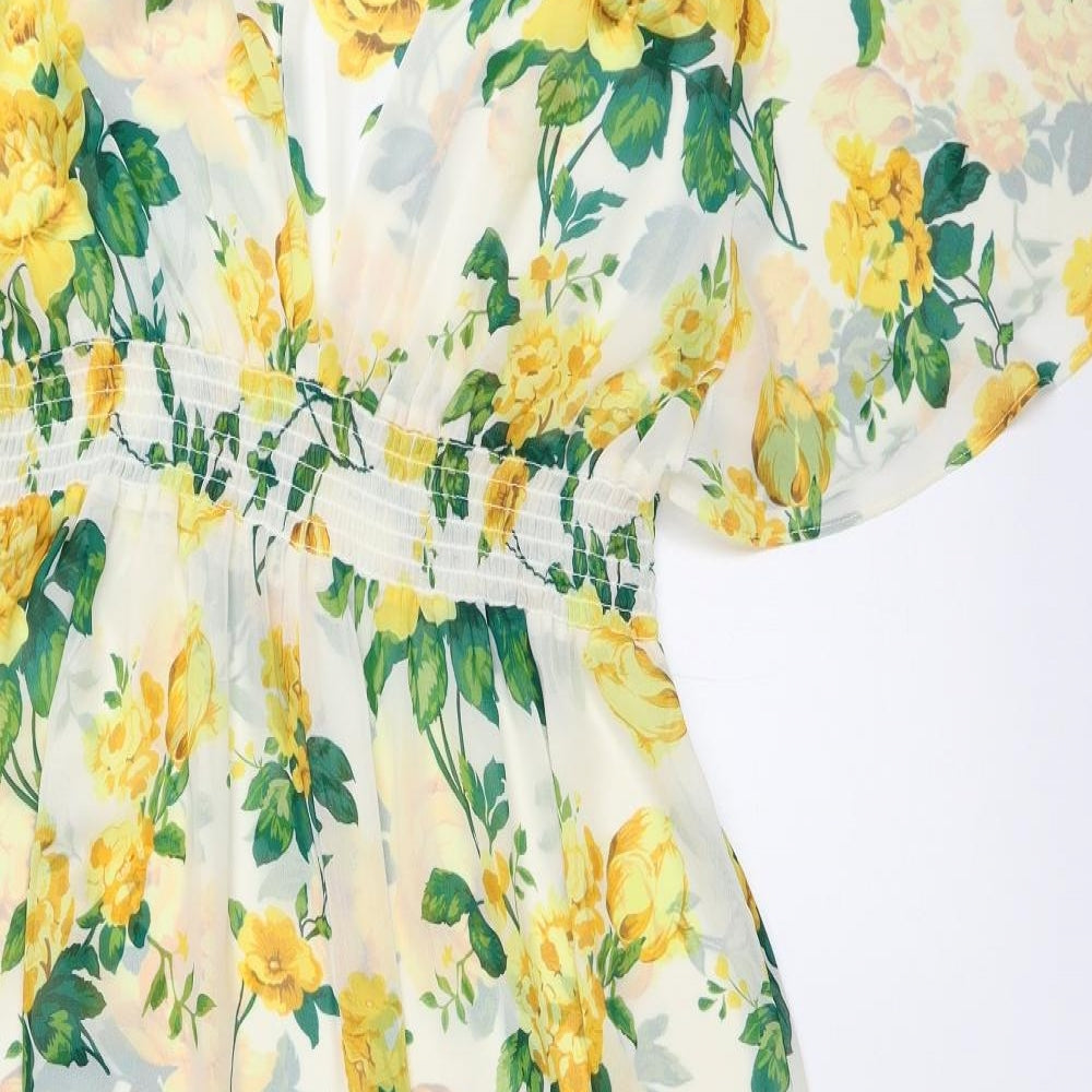 Dorothy Perkins Womens Ivory Floral  Fit & Flare  Size 16