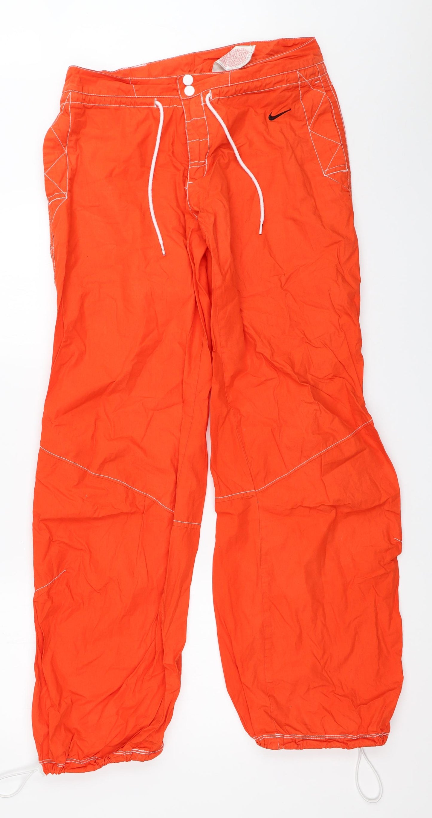Nike Womens Orange   Cargo Trousers Size 10 L32 in