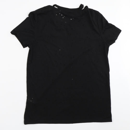 River Island Womens Black   Basic T-Shirt Size 10