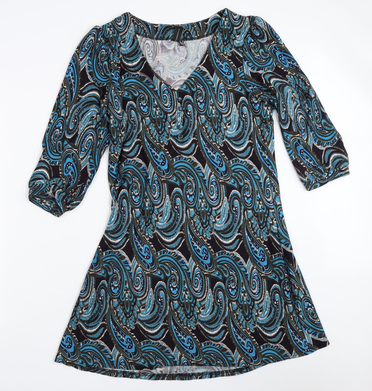 Izabel London Womens Blue Paisley  Fit & Flare  Size 16