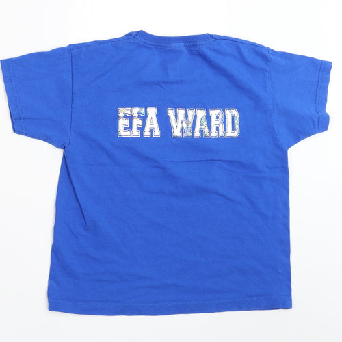 Fruit of the Loom Girls Blue   Basic T-Shirt Size 5-6 Years
