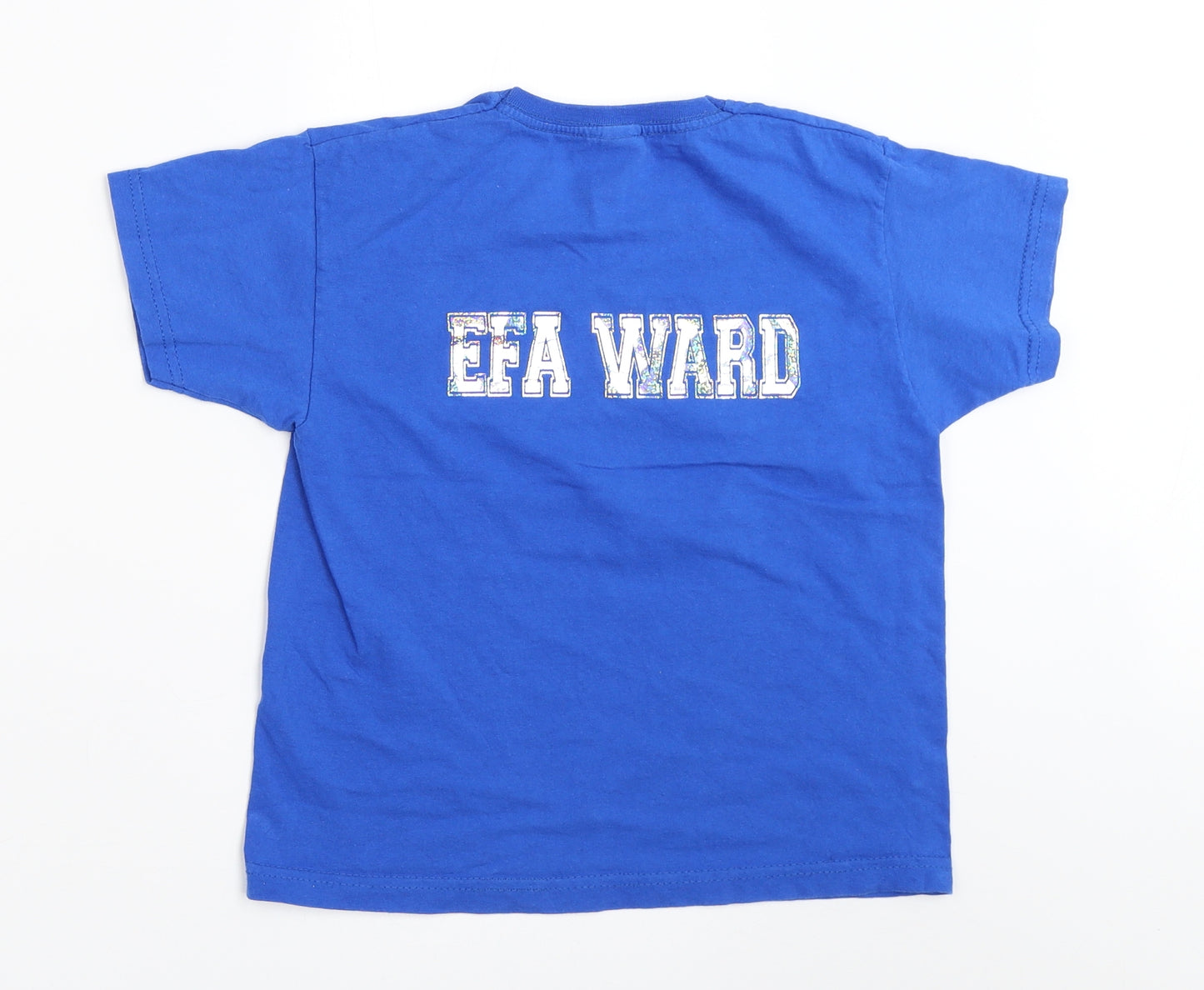 Fruit of the Loom Girls Blue   Basic T-Shirt Size 5-6 Years