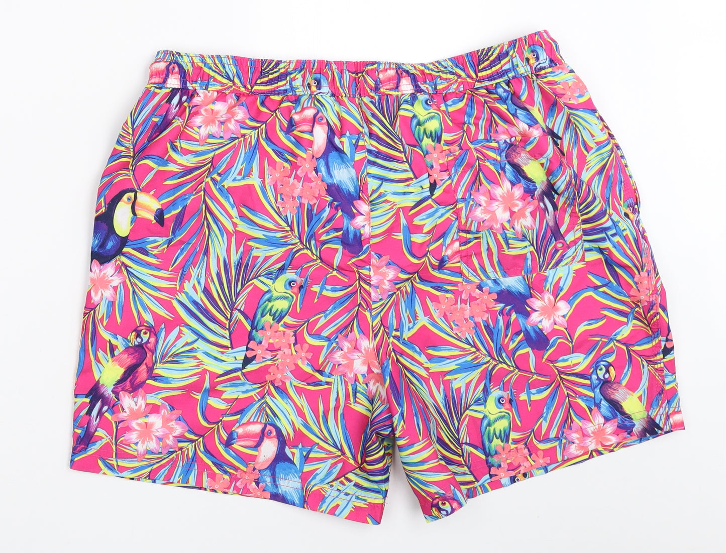 George Mens Pink Geometric  Bermuda Shorts Size L - Swim shorts