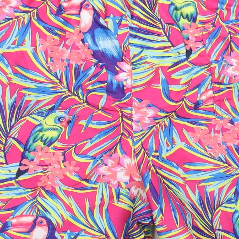 George Mens Pink Geometric  Bermuda Shorts Size L - Swim shorts