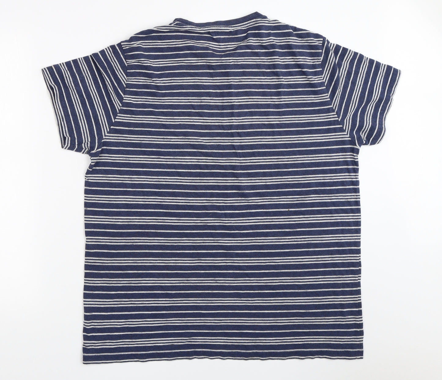 George Mens Blue Striped   T-Shirt Size XL