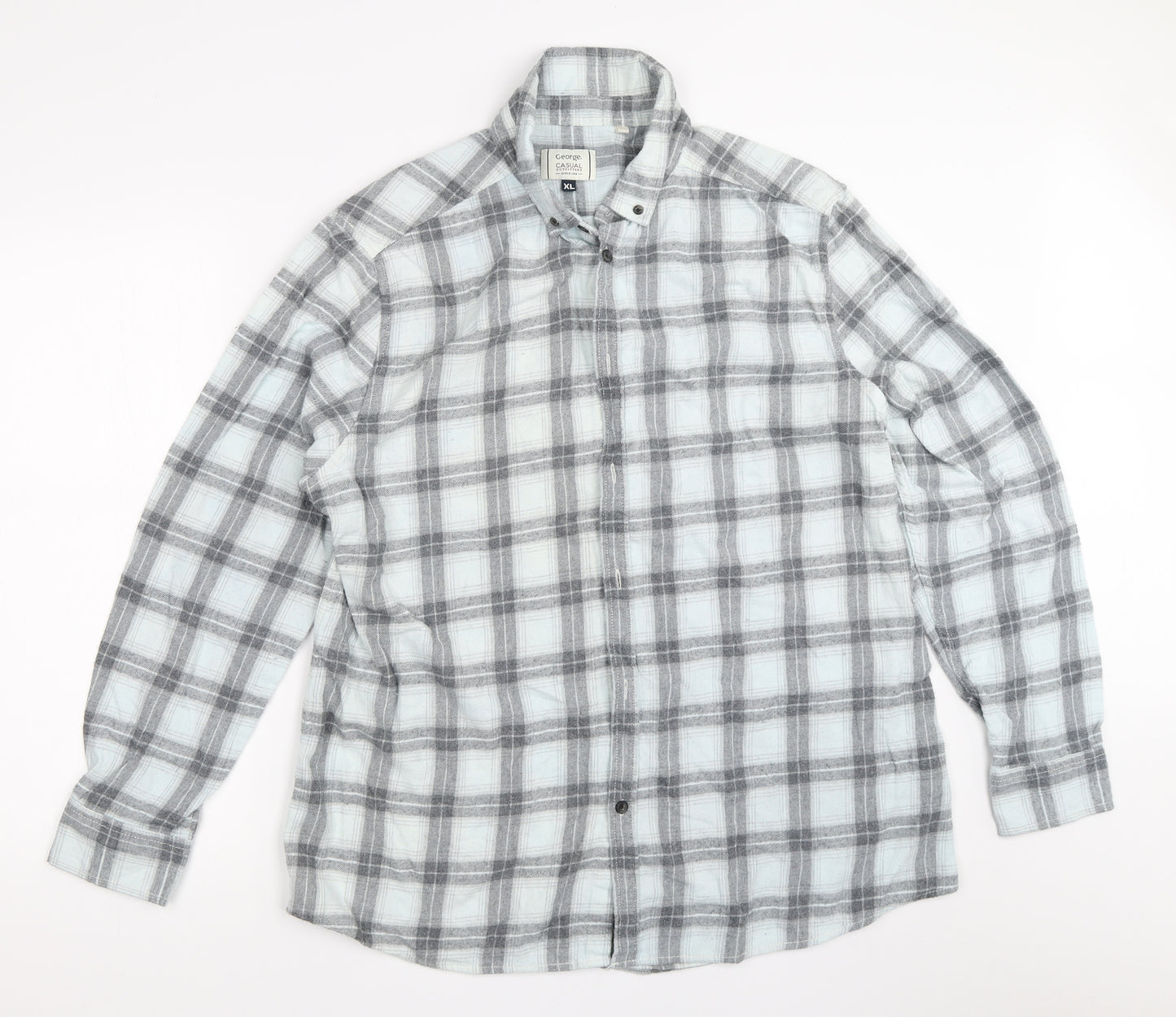 George Mens Grey    Button-Up Size XL