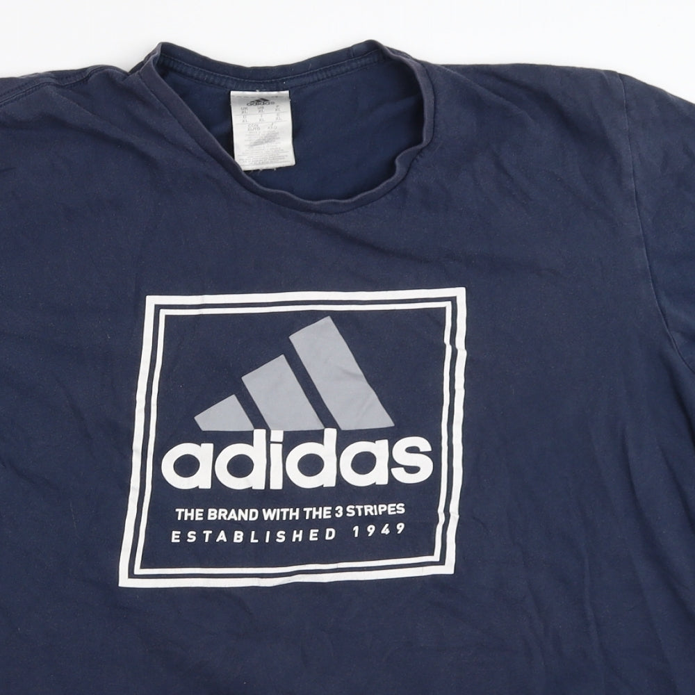 adidas Mens Blue    T-Shirt Size XL