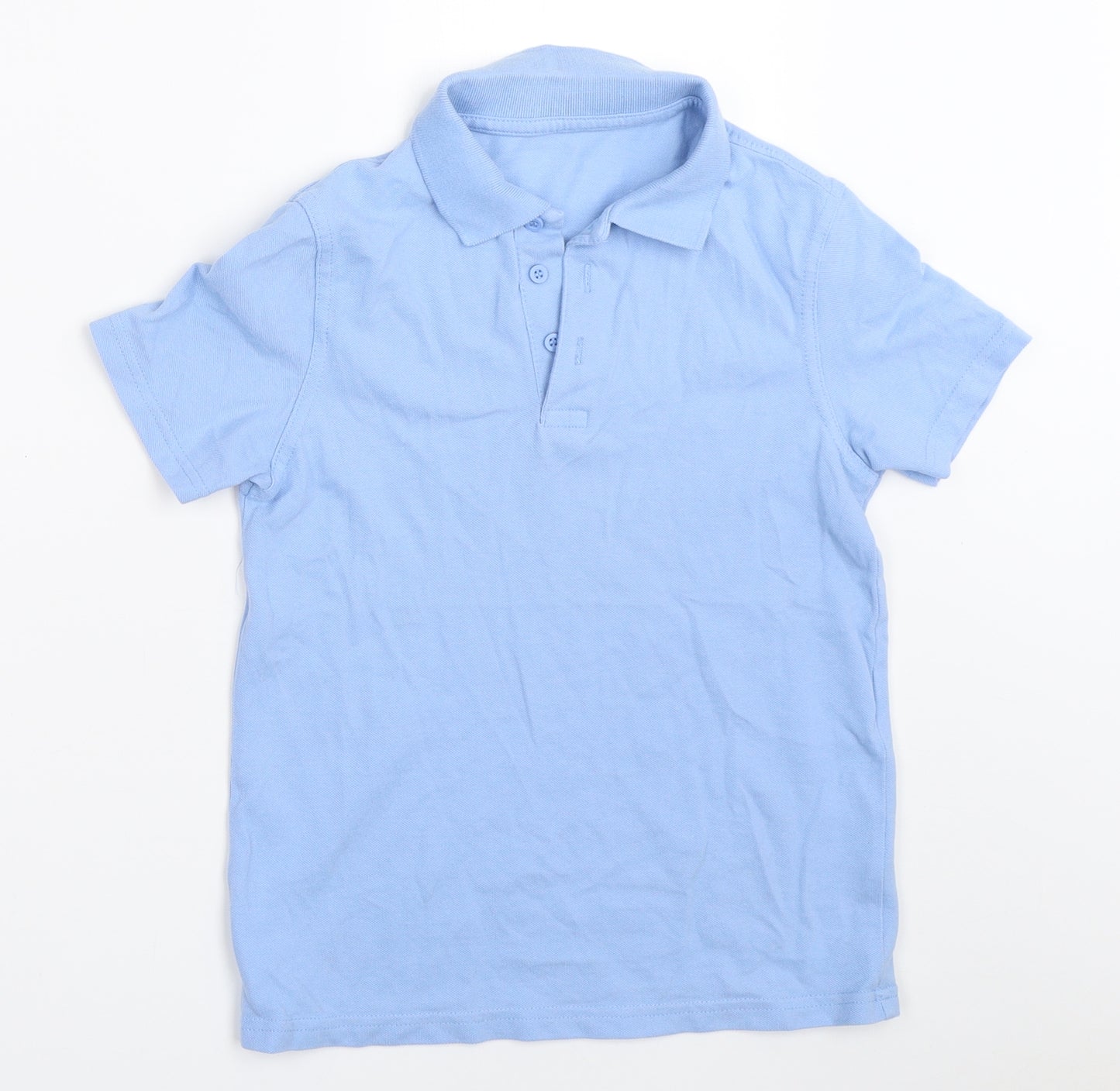 George Girls Blue   Basic Polo Size 7-8 Years  - school polo