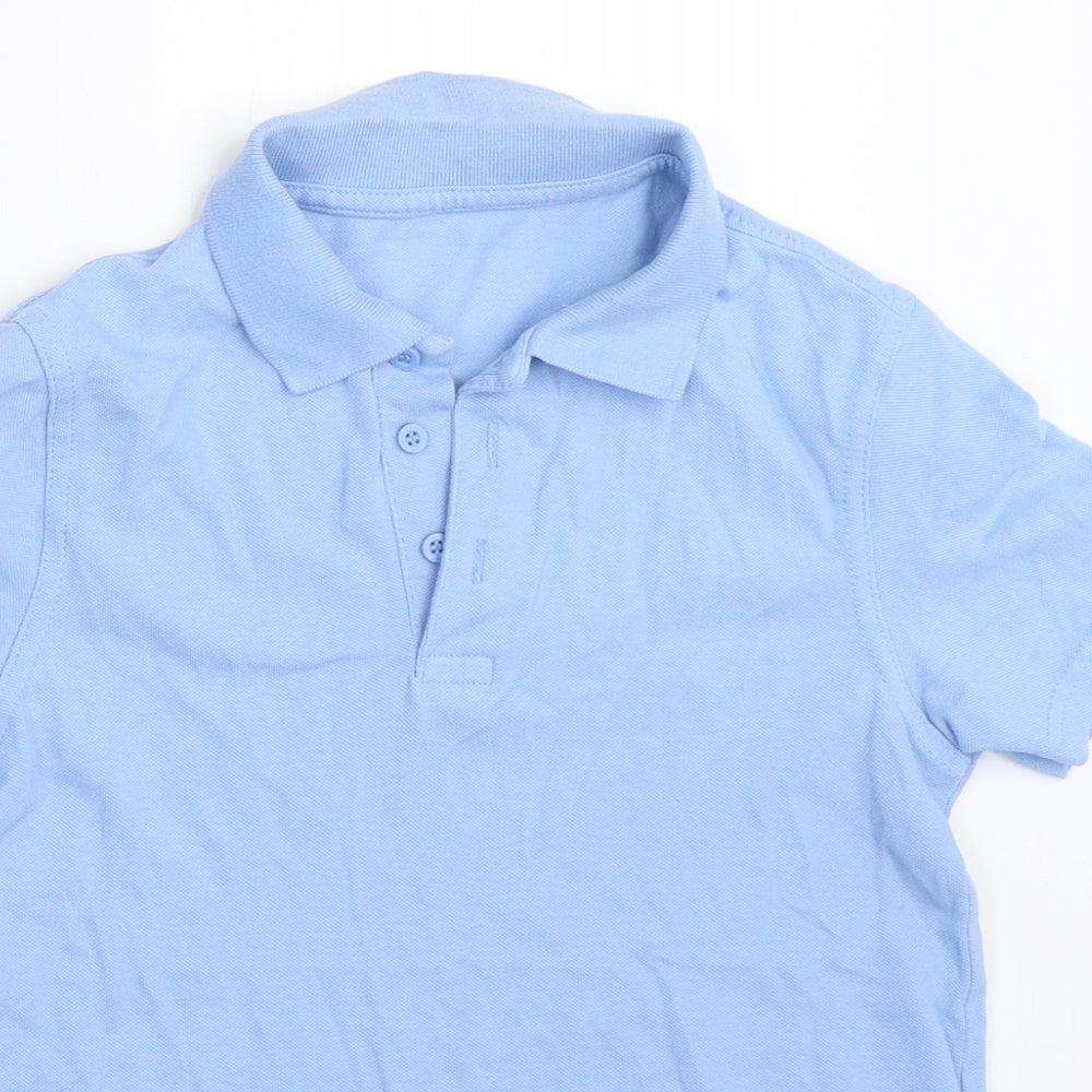 George Girls Blue   Basic Polo Size 7-8 Years  - school polo