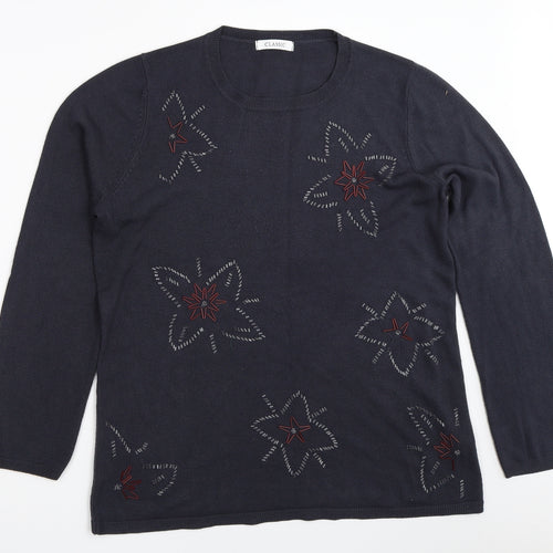 Marks and Spencer Womens Blue   Pullover Jumper Size 14