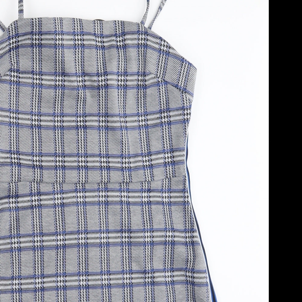 Primark Womens Grey   Pinafore/Dungaree Dress  Size 10