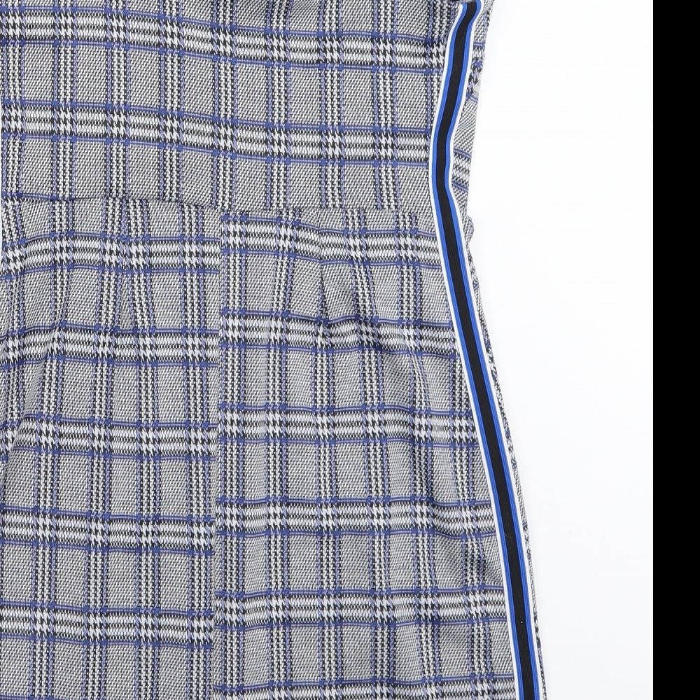 Primark Womens Grey   Pinafore/Dungaree Dress  Size 10