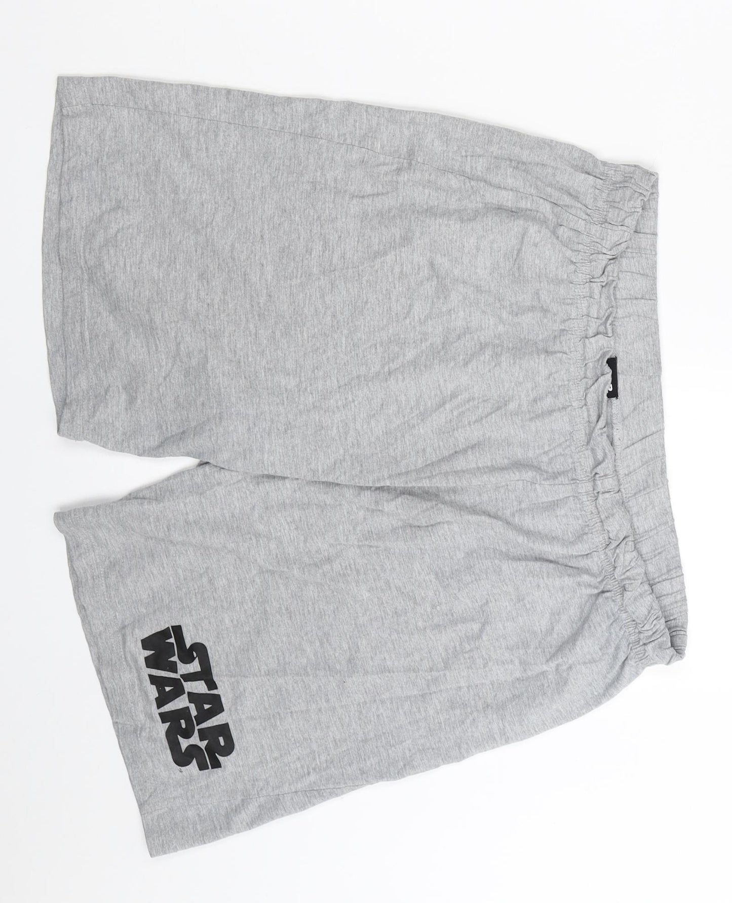 Avenue Mens Grey Solid   Sleep Shorts Size S  - star wars