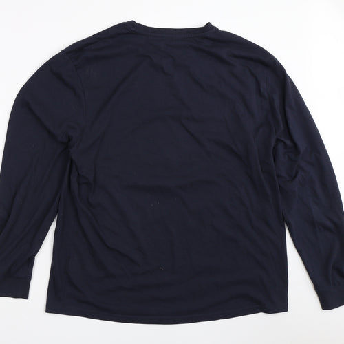 Matalan Mens Blue Solid   Pyjama Top Size L  - christmas