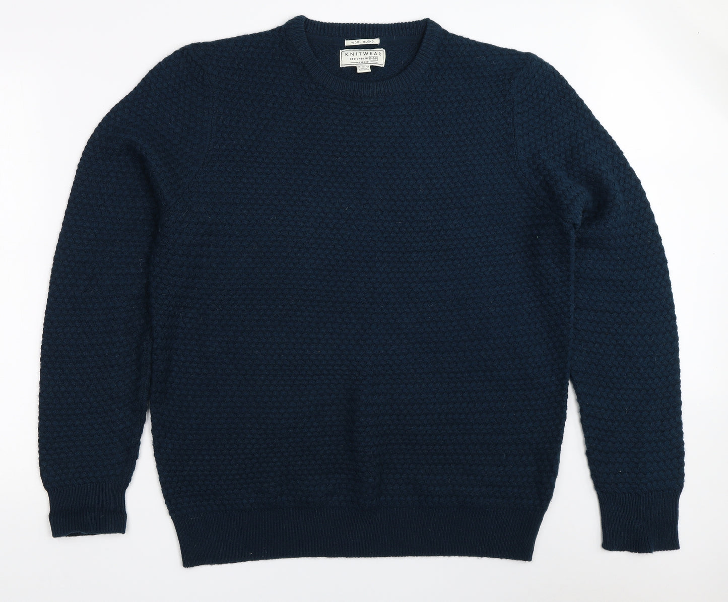 F&F Mens Blue   Pullover Jumper Size XL