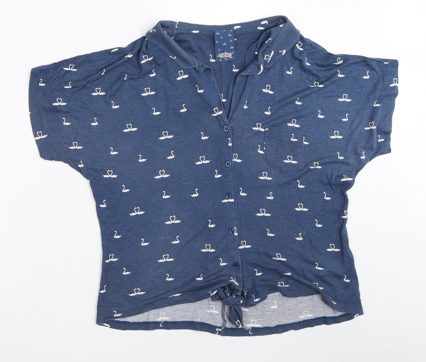 NEXT Womens Blue   Basic Button-Up Size 14