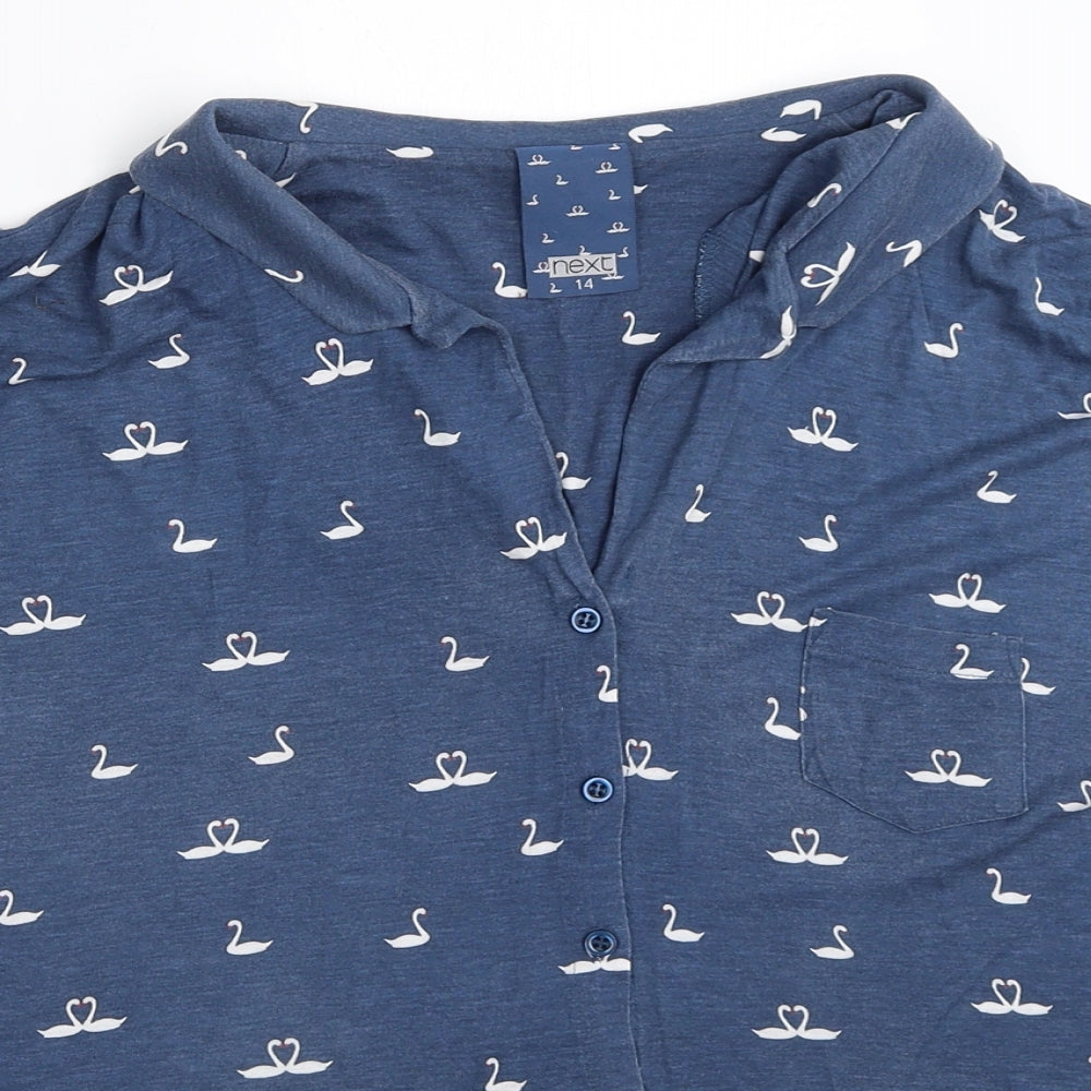 NEXT Womens Blue   Basic Button-Up Size 14