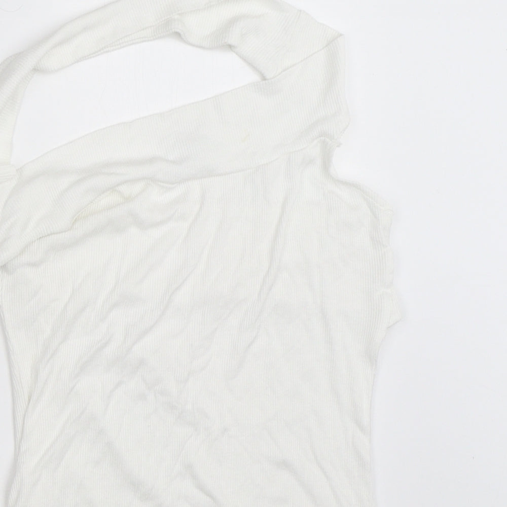 ASOS Womens White   Basic Tank Size 10  - Bodysuit