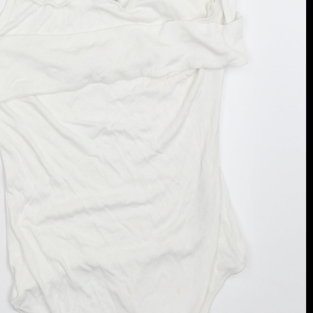 ASOS Womens White   Basic Tank Size 10  - Bodysuit