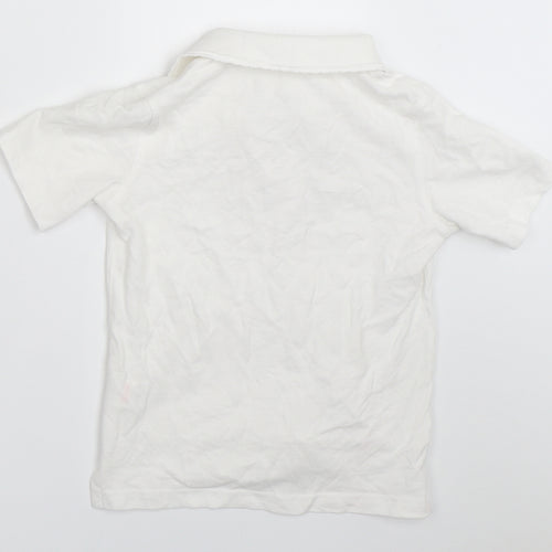 Lily & Dan Girls White   Basic Polo Size 6-7 Years  - school polo