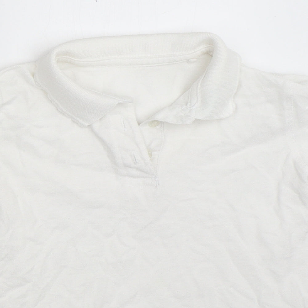 Lily & Dan Girls White   Basic Polo Size 6-7 Years  - school polo